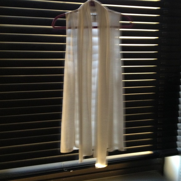 Beautiful draping white knit vest