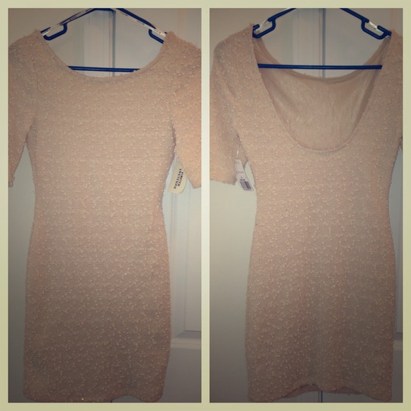Short length Pearl color dress