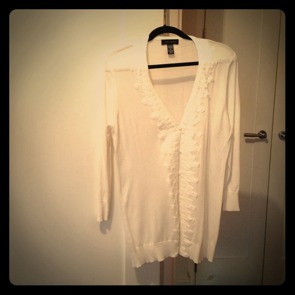 Lightweight white summer sweater.