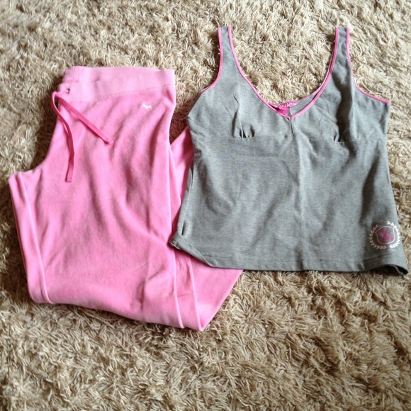 Sold✂Set, Victorias Secret velour pants & tank.