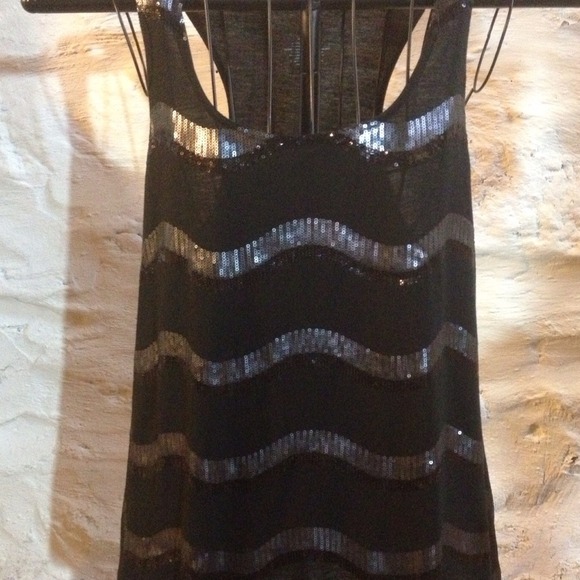 Tops - Black Sequin Top