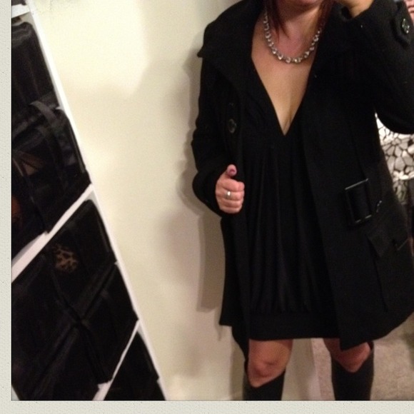 Dresses & Skirts - Black dress w/scoop back, sz M