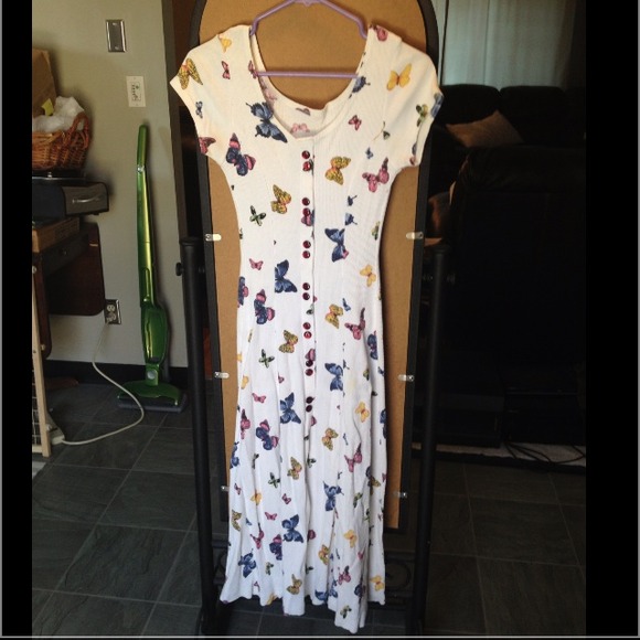Dresses & Skirts - @jamiscloset Cotton ribbed butterfly dress