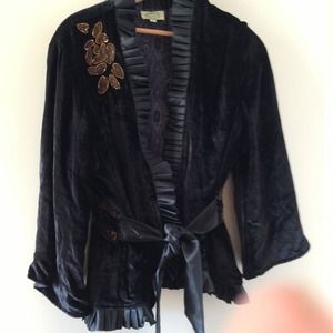 Crushed Velvet, Satin and Bronze Metalic Details