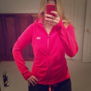 North Face bright coral fleece