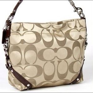 ***Reduced***Coach Carly Signature Sateen Hobo