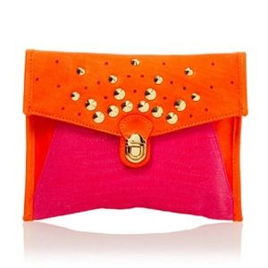 Be & D Clutches & Wallets - Last Day! Rasa Studded Push-Lock Envelope Fuchsia Be & D Clutches & Wallets - Last Day! Rasa Studded Push-Lock Envelope Fuchsia