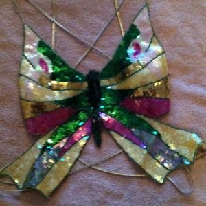 SEQUINED BUTTERFLY HALTER TOP-VERY SEXY!!!