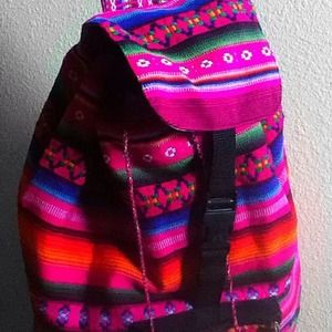 Peruvian hot fuchsia backpack! Great for Spring!