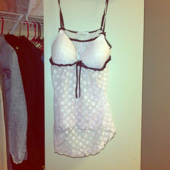 Light Pink and Black Babydoll Lingerie