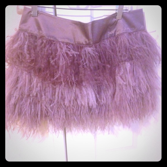 bebe Feather skirt