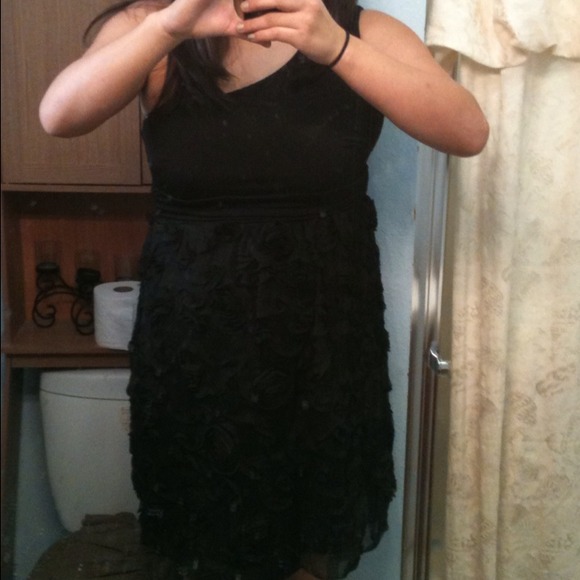 ❌Sold❌One shoulder black dress