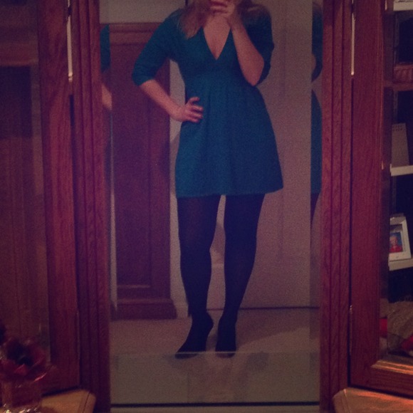 50% off today! Express teal sweater dress/tunic