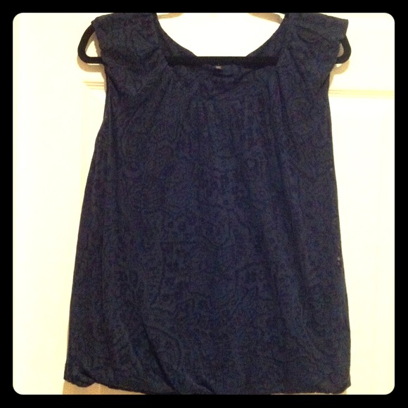 💥SOLD💥Cha Cha Vente Navy Burnout Tank