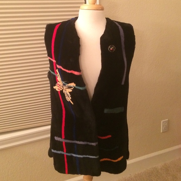 Zuki by neimans markus sheared beaver vest.