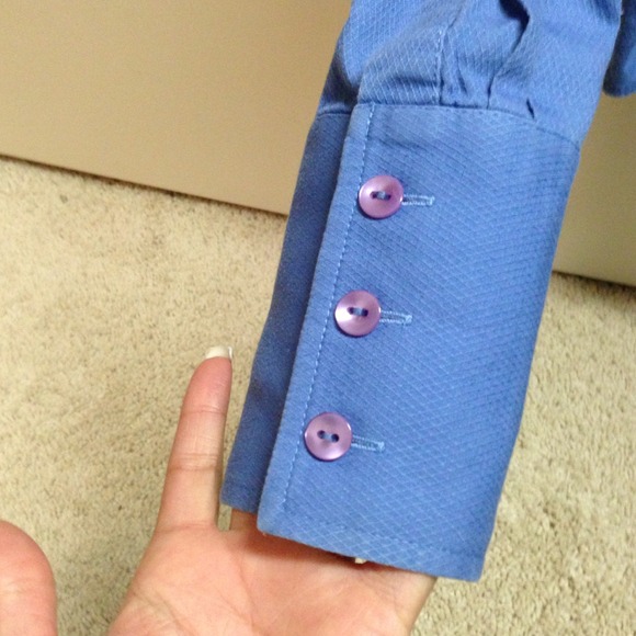 Blue Ann Taylor button up blouse - Picture 3 of 3