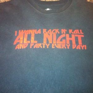 Faded black KISS shirt