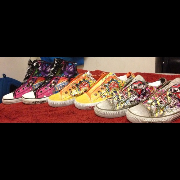 ED Hardy Canvas  Sneakers