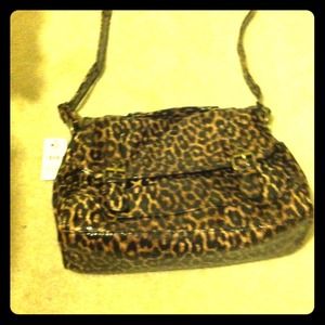 Leopard print cross body bag