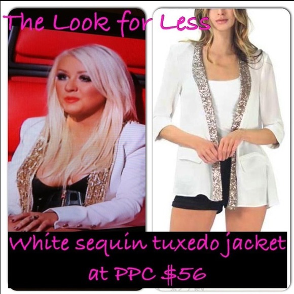 Sheer White sequin blazer