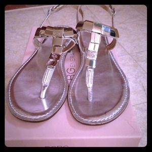 BCBG size 8m mirrored sandals