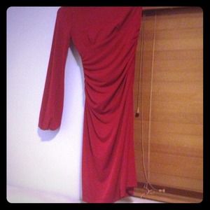 Maggy London red one arm dress