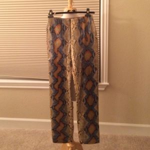 Chanel python snake skin pants