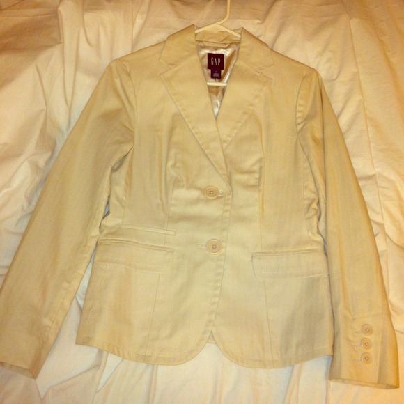⚠️SOLD⚠️Off white ivory herringbone blazer GAP