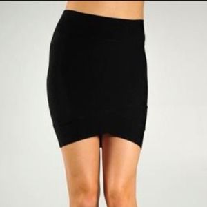 Blk bandage mini skirt- med and large available