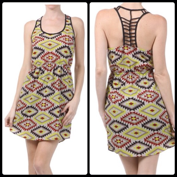 Neon tribal dress