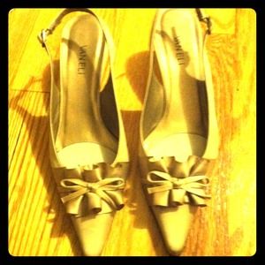 Gold Vaneli shoes. Worn once. Size 9.5.