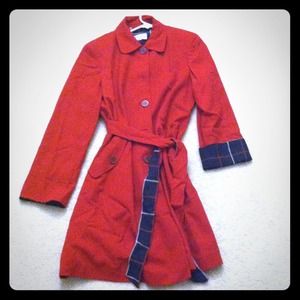 Foreign brand (uva) high quality red trenchcoat