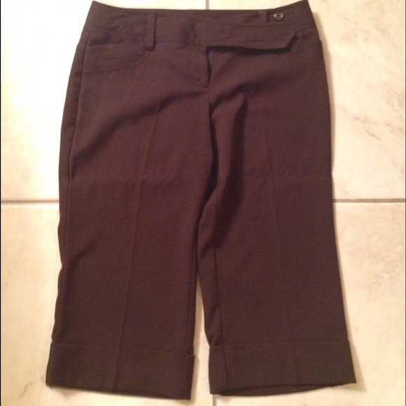 Business casual brown Capri pants