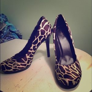Animal print heels