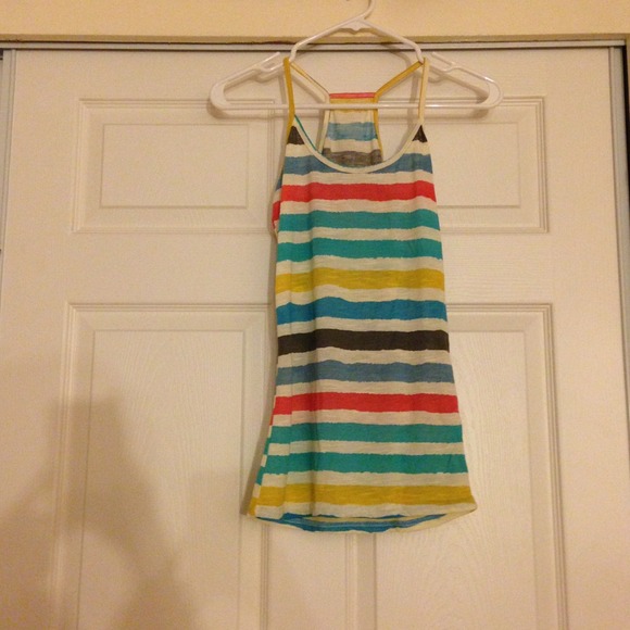 ❤SOLD❤Color stripes spaghetti top