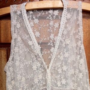RESERVED! Reduced!! Lace Long vest top/ dress