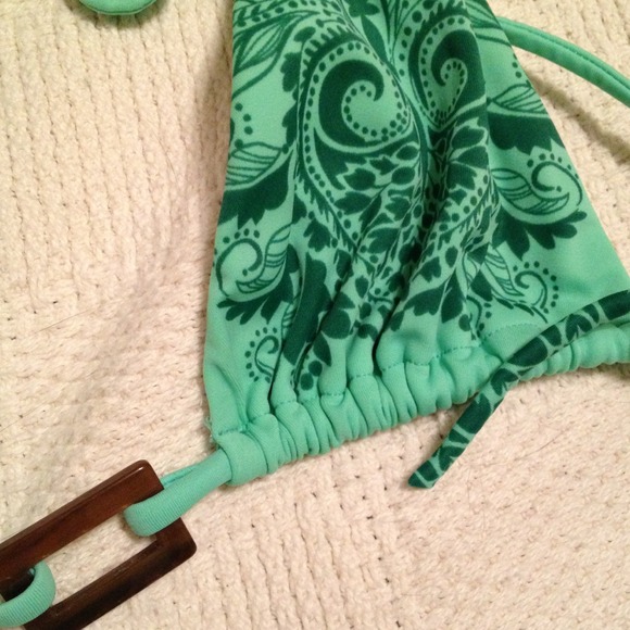 Shades of green Triangle Top Tie Bikini - Picture 3 of 3