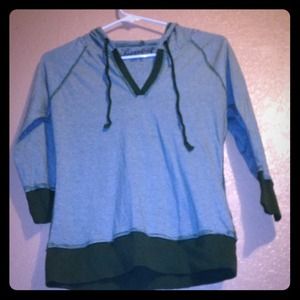 Green striped, shirt with half sleeves (: