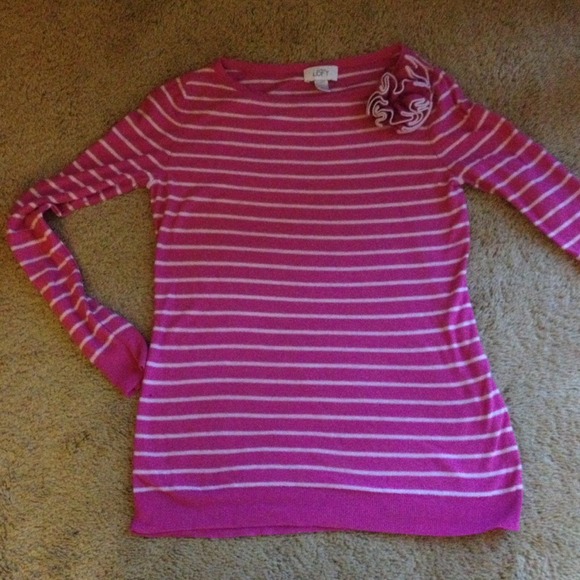 Ann Taylor Loft long pink sweater. Barely worn.