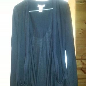 Lightweight long sleeve hooded open cardigan