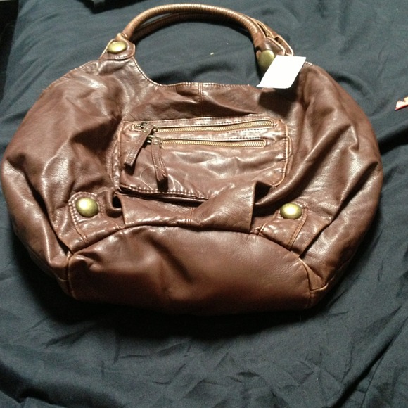 Bundle brown bag n apple bottom shirt