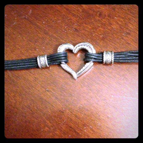 Black rope heart bracelet