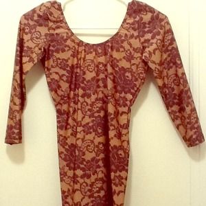 American apparel lace print dress
