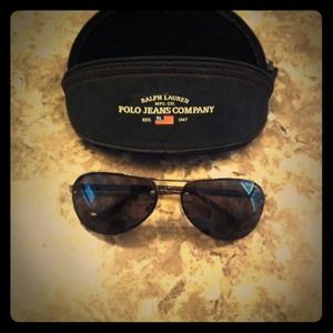 Polo aviator sunglasses & case!