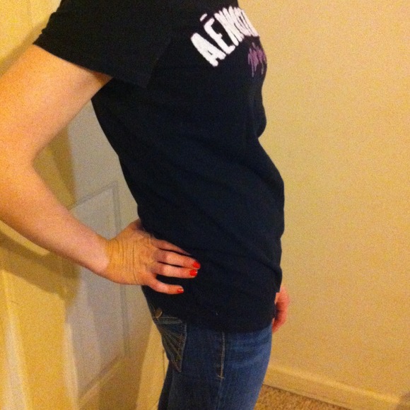 Black Aeropostale top very cute  cheap!! - Picture 2 of 3