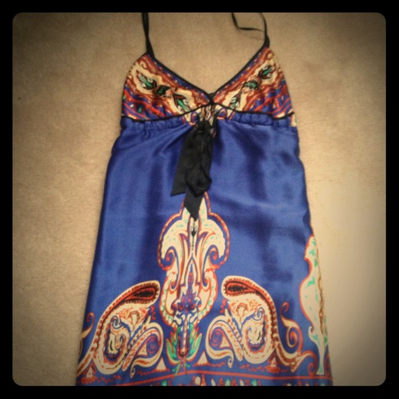 ⭐SOLD⭐100% silk spaghetti strap dress