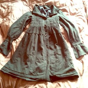 *ON HOLD* Long Green Button Up Sweatshirt