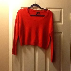 Orange Cropped H&M sweater