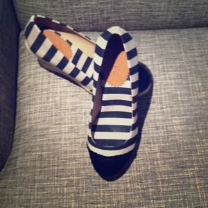 Black and white espadrilles