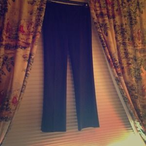 Black dress slacks with straight leg